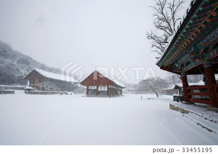 冬 雪景色 伝統 33455195