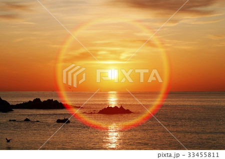 レース 夕焼け 海 33455811