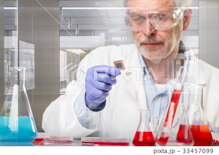Senior life science research researching in modern Senior life science research researching in modern 33457099