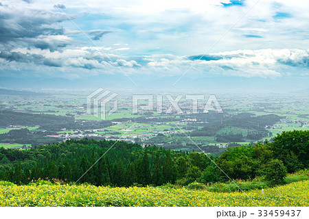 三ノ倉高原から見た会津盆地 三ノ倉高原から見た会津盆地 33459437