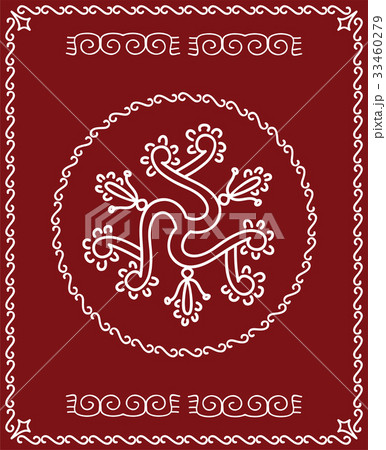 Folk, Tribal Design, Motif, Wall Painting Folk, Tribal Design, Motif, Wall Painting 33460279