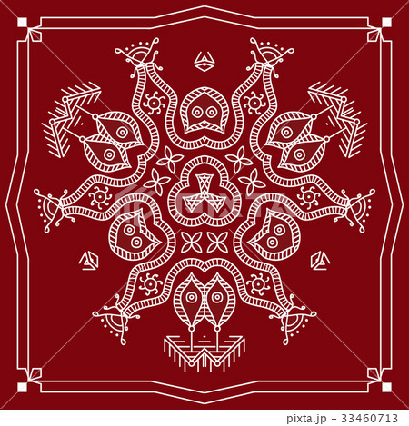 Folk, Tribal Design, Motif, Wall Painting Folk, Tribal Design, Motif, Wall Painting 33460713