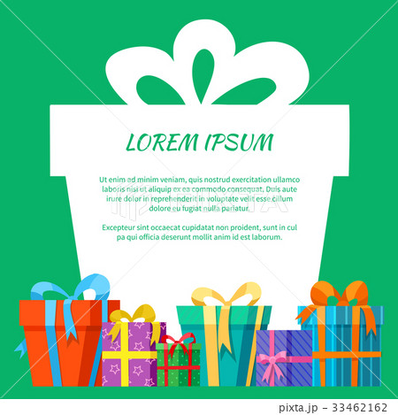 Frame with gift boxes greeting card Frame with gift boxes greeting card 33462162