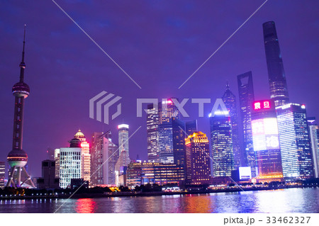 上海の夜景、金融街、外灘の夜 上海の夜景、金融街、外灘の夜 33462327