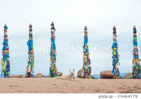 Buryat sacred poles in the Olkhon Island Baikal 33464579