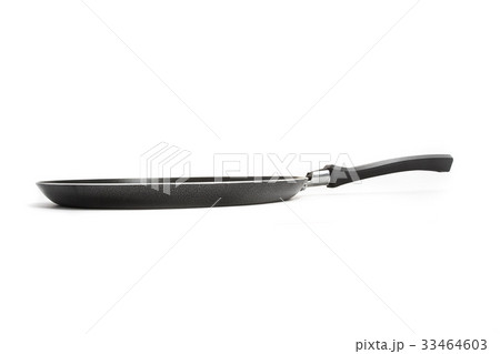Frying pan for pancake isolated on white side view Frying pan for pancake isolated on white side view 33464603