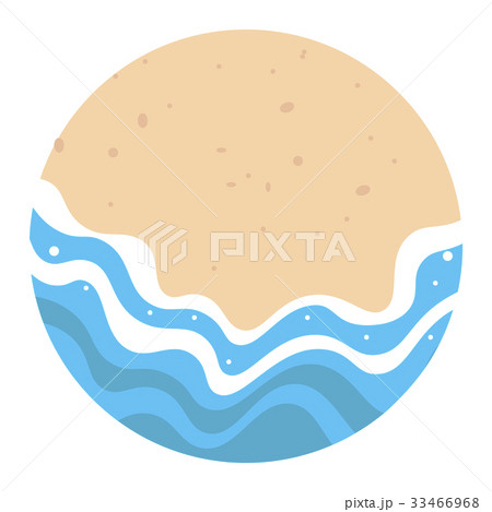 Summer is the beach. Flat design. Sea waves roll Summer is the beach. Flat design. Sea waves roll 33466968