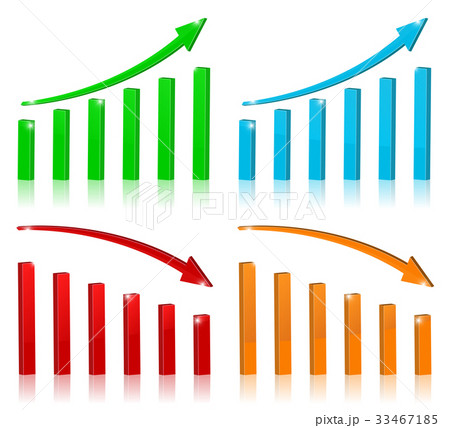 Financial indication arrows. Rising and falling 33467185