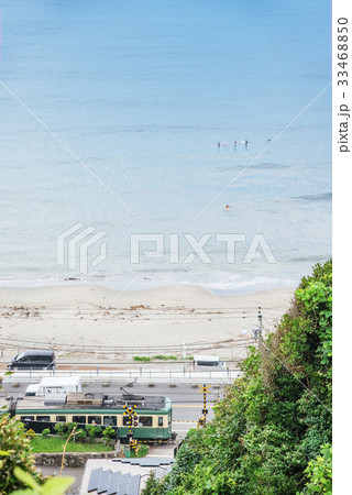 江ノ電 鎌倉高校前駅付近 江ノ電 鎌倉高校前駅付近 33468850