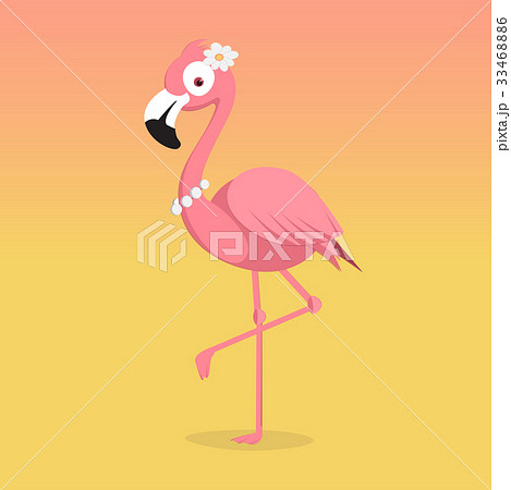 Pink flamingo illustration isolated on gradient Pink flamingo illustration isolated on gradient 33468886
