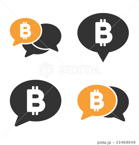 Bitcoin Chat Vector Icon Set Bitcoin Chat Vector Icon Set 33469049