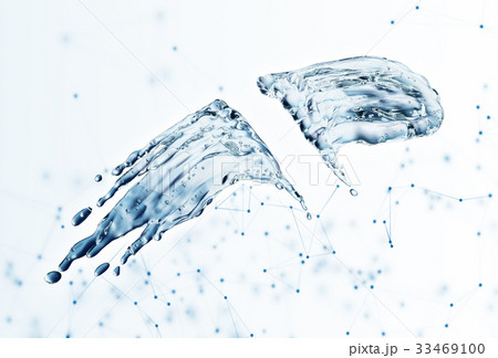 Water splash on blue background Water splash on blue background 33469100