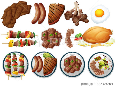 Different types of grilled food Different types of grilled food 33469764