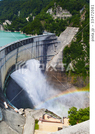 【富山県・観光名所】黒部ダム(虹) 【富山県・観光名所】黒部ダム(虹) 33472081