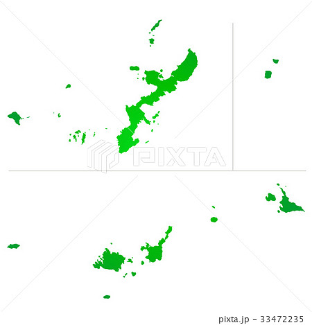 沖縄県地図のイラスト素材