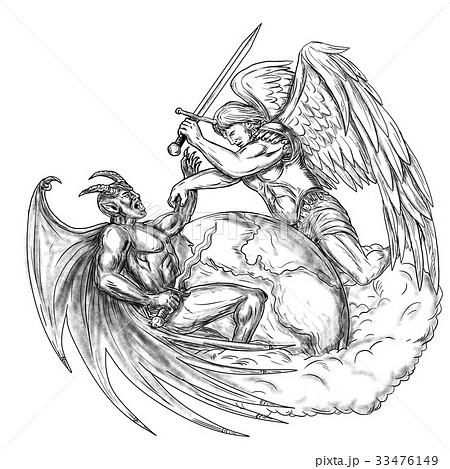 Angel vs Demon tattoo design by NikkiGaza on DeviantArt