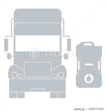 Stylized icon of the car and canister of gasoline Stylized icon of the car and canister of gasoline 33477509