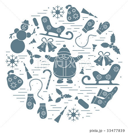 different new year and christmas symbols arranged different new year and christmas symbols arranged 33477839