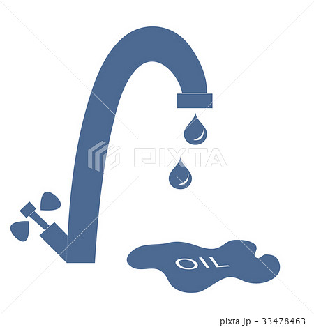 faucet with drops of fuel and the inscription oil 33478463