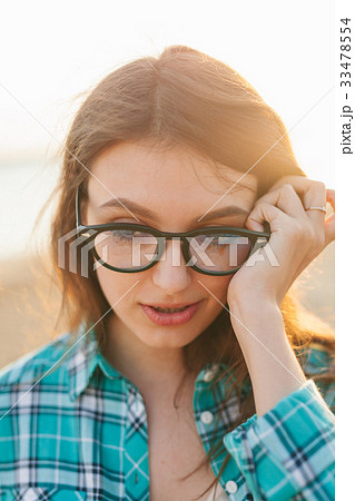 Outdoor portrait summer beach beauty woman smiling Outdoor portrait summer beach beauty woman smiling 33478554