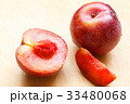 Red plum fresh ripe fruit 33480068