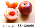 Red plum fresh ripe fruit 33480069