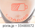 Close up pregnant belly write word loading 33480072