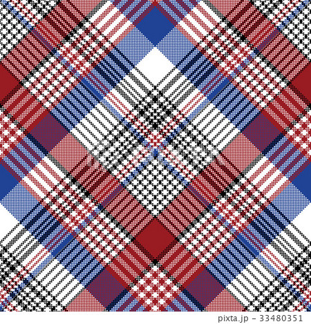 Pixel plaid fabric seamless check pattern 33480351