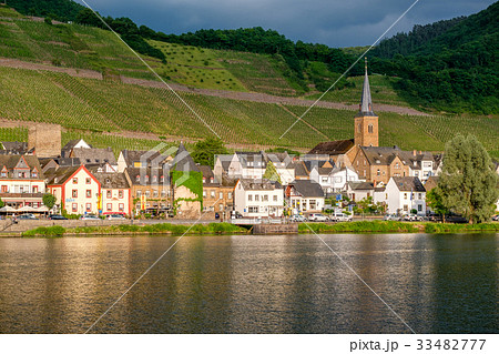 Vineyards above Moselle river  33482777