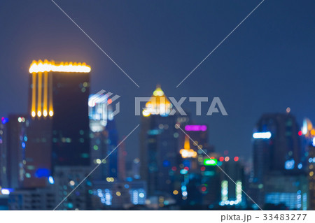 Night blurred bokeh light office downtown Night blurred bokeh light office downtown 33483277