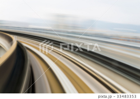 Motion train moving curved blurred  33483353