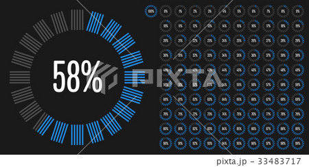 Set of circle percentage diagrams from 0 to 100 Set of circle percentage diagrams from 0 to 100 33483717