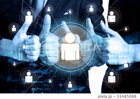 business teamwork show hands with thumb up 33485088