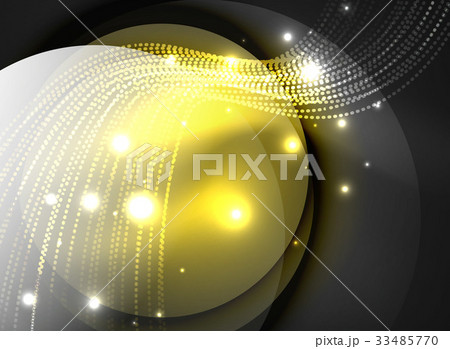 Glowing wave created with particles on dark color Glowing wave created with particles on dark color 33485770
