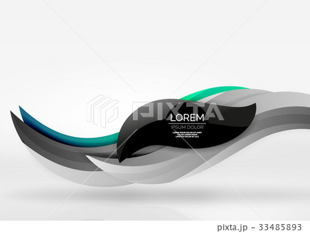 Vector colorful wave lines in white and grey 3d Vector colorful wave lines in white and grey 3d 33485893