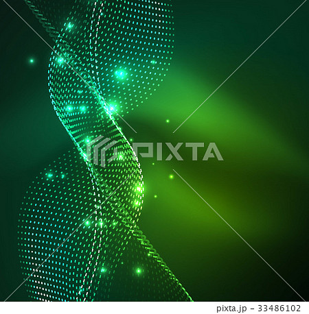 Vector wave particles background Vector wave particles background 33486102