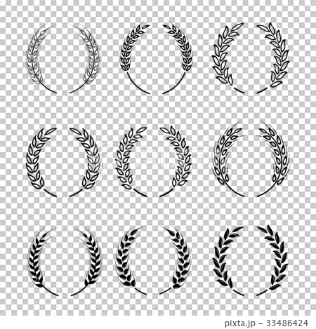 Black laurel wreath - a symbol of the winner 33486424