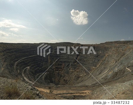 Opencast mining quarry. Timelapse 33487232