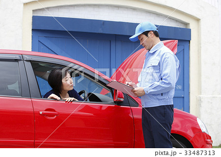 ロードサービス　整備士　故障　修理　自動車故障　イメージ 33487313