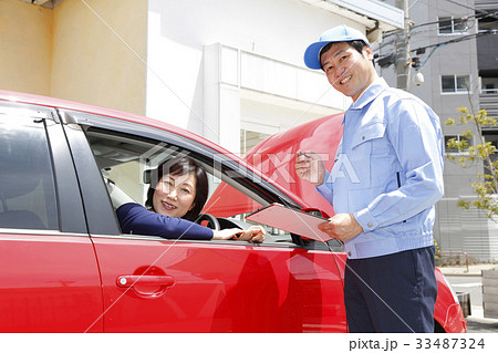 ロードサービス　整備士　故障　修理　自動車故障　イメージ 33487324