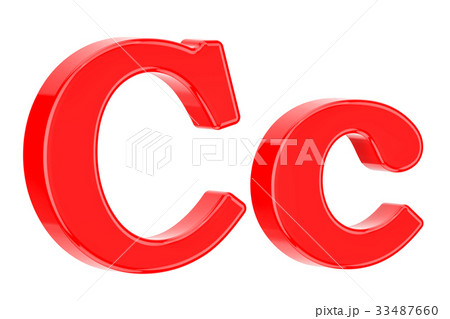 English red letter C with serifs, 3D rendering English red letter C with serifs, 3D rendering 33487660