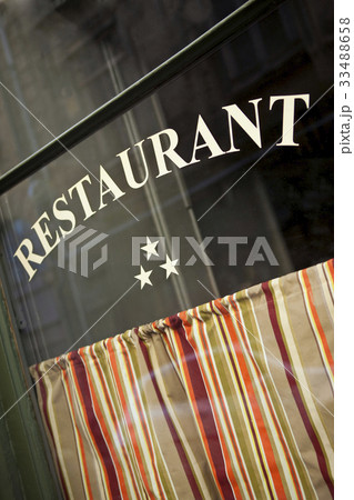 Window of a restaurant Window of a restaurant 33488658