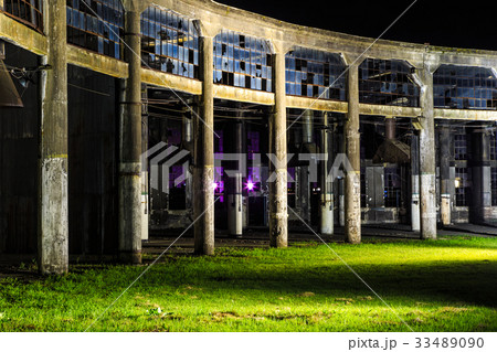 豊後森機関庫のライトアップ 33489090