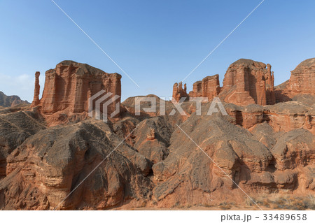 Rainbow mountains in asian geopark at China 33489658