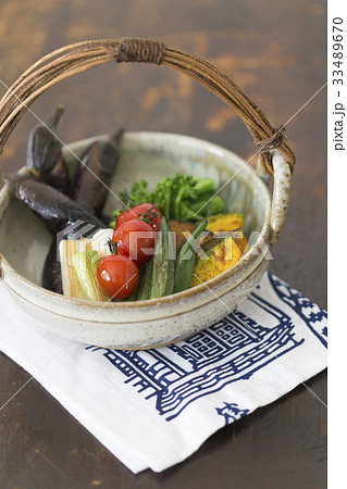夏の野菜の揚げびたし 33489670