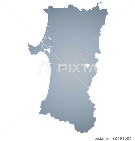 秋田県地図 33491004