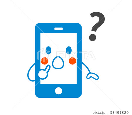 疑問スマホ携帯のキャラクター 33491320