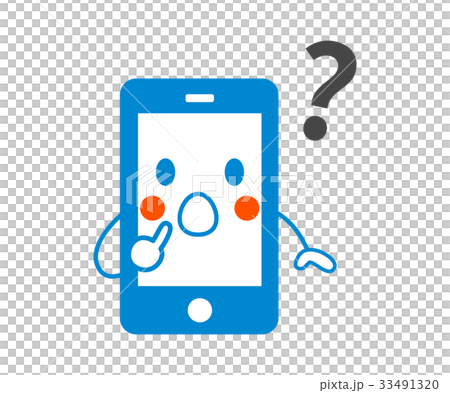 疑問スマホ携帯のキャラクター 33491320