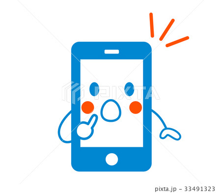 ひらめきスマホ携帯のキャラクター 33491323