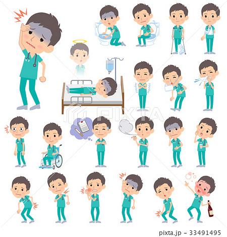 surgical operation green wear men_sickness 33491495